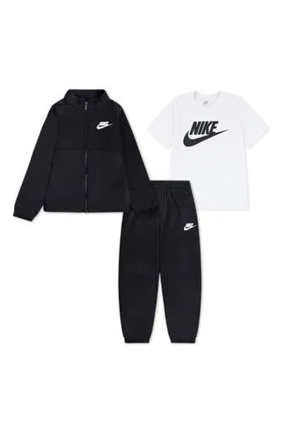 Nike Kids' Propus T-shirt, Track Jacket & Joggers Set In Black