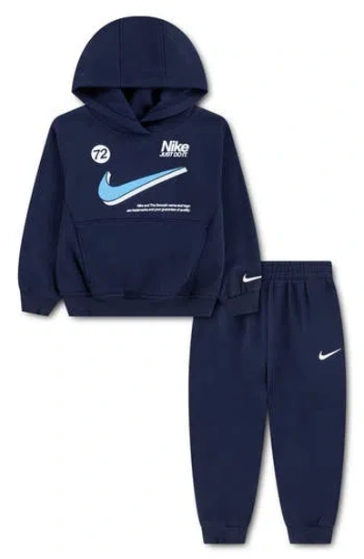 Nike Kids' Pullover Hoodie & Joggers Set In Blue