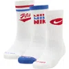 Nike Kids' Retro Graphics Assorted 3-pack Crew Socks In White