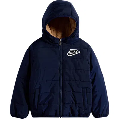 Nike Kids' Reversible Hooded Jacket In Blue