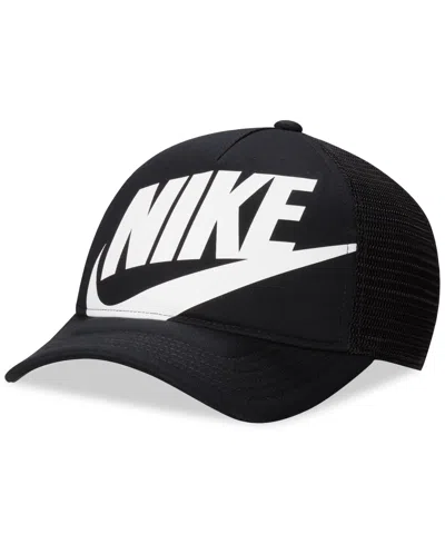 Nike Rise Kids' Structured Trucker Cap In Black,white