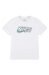 Nike Kids' Rush Nation Logo Graphic T-shirt In White