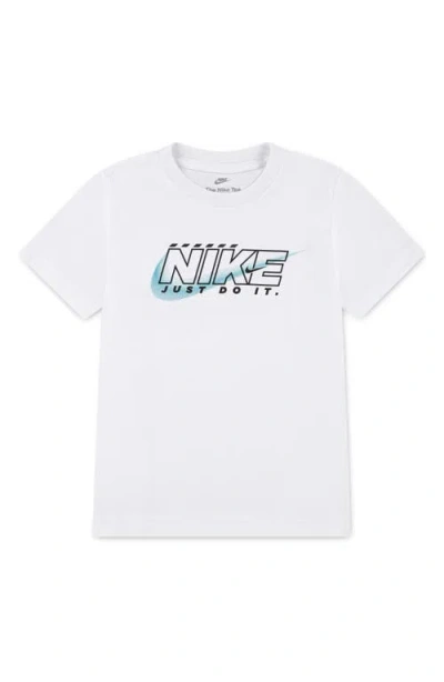 Nike Kids' Rush Nation Logo Graphic T-shirt In White