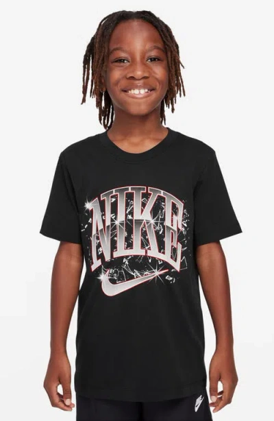 Nike Kids' Shattered Logo Graphic T-shirt In Black