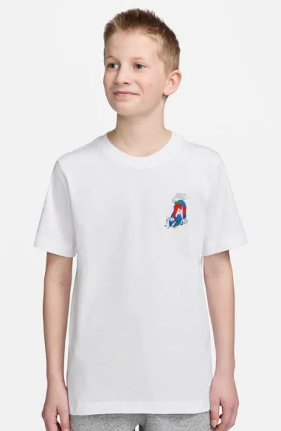 Nike Kids' Skater Boxy Graphic T-shirt In White