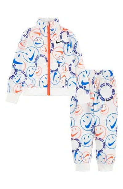 Nike Kids' Smiley Face Graphic Tricot Track Set In Sail