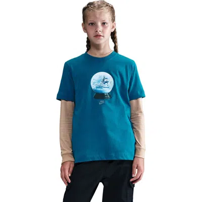 Nike Kids' Snow Globe Graphic T-shirt In Blue