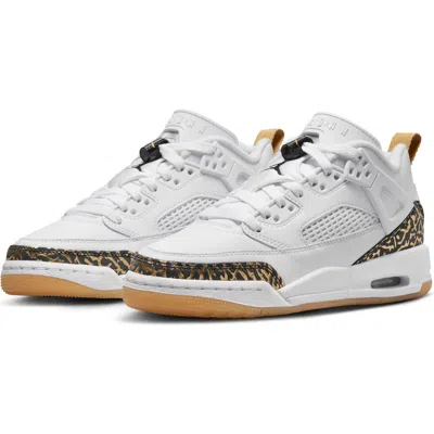 Nike Kids' Spizike Low Sneaker In White/ Gold/ Sail/ Black