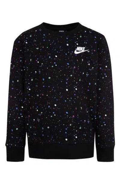 Nike Kids' Splatter Long Sleeve T-shirt In Black