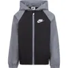 Nike Kids' Split Futura Raglan Windrunner Jacket In Black/smoke Grey