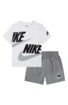 Nike Toddler Boys Split Futura T-shirt And Shorts, 2 Piece Set In Carbon Heather