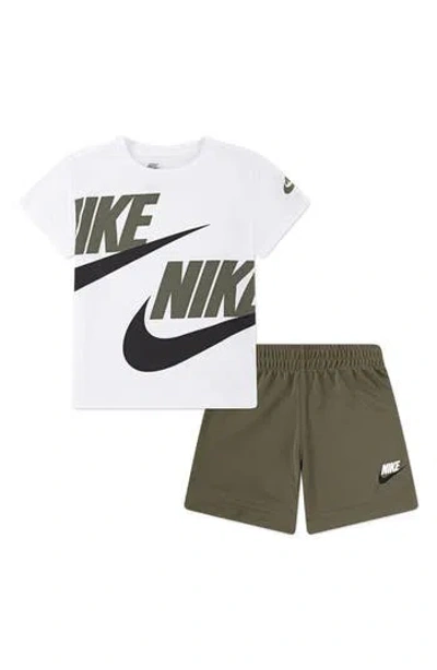 NIKE NIKE KIDS' SPLIT FUTURA T-SHIRT & SHORTS SET