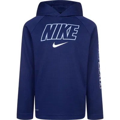 Nike Kids' Sportball Thermal Hoodie In Midnight Navy