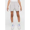 Nike Women's  Sportswear Girls' Woven Cargo Shorts In Gray
