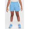 Nike Women's  Sportswear Girls' Woven Cargo Shorts In Blue Beyond/white