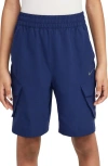 Nike Kids' Sportswear City Utility Cargo Shorts In Blue
