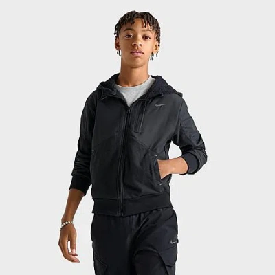 Nike Kids' Sportswear City Utility Easyon Therma-fit Winterized Jacket In Black/anthracite/black