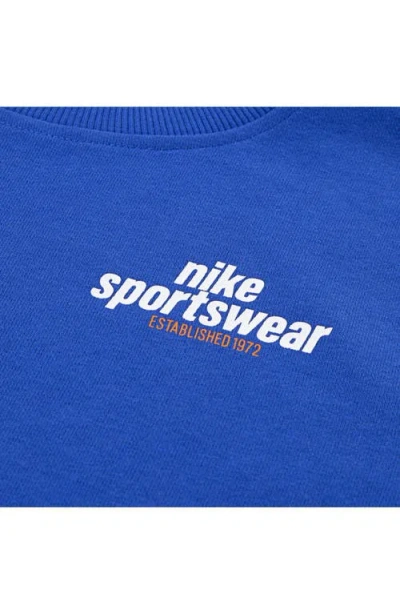 Nike Kids' Sportswear Club Crewneck Sweatshirt & Joggers Set In Game Royal