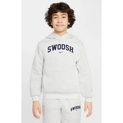 Nike Kids' Sportswear Club Fleece Basketball Hoodie In Birch Heather