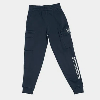 Nike Kids' Sportswear Club Fleece Cargo Jogger Pants In Black/white
