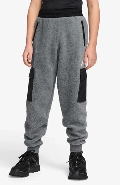 Nike Kids' Sportswear Club Fleece Cargo Joggers In Gray
