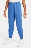 Nike Kids' Sportswear Club Fleece Contrast Trim Joggers In Blue