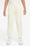 Nike Kids' Sportswear Club Fleece Contrast Trim Joggers In White