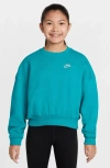 Nike Kids' Sportswear Club Fleece Crewneck Sweatshirt In Blue