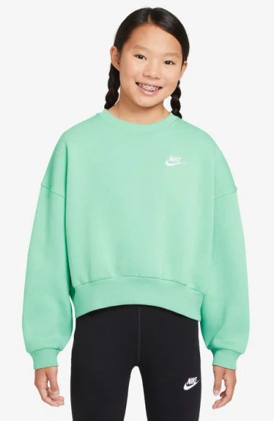 Nike Kids' Sportswear Club Fleece Crewneck Sweatshirt In Green