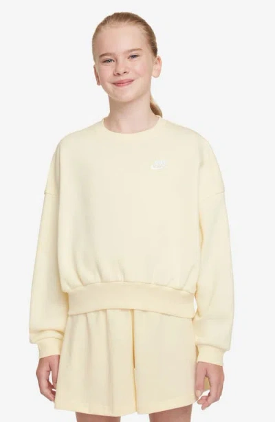Nike Kids' Sportswear Club Fleece Crewneck Sweatshirt In Yellow