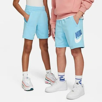Nike Kids' Sportswear Club Fleece French Terry Shorts In Blue