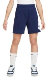 Nike Kids' Sportswear Club Fleece French Terry Shorts In Midnight Navy/white