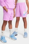 Nike Kids' Sportswear Club Fleece French Terry Shorts In Rush Fuchsia