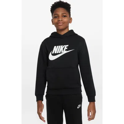 Nike Kids' Sportswear Club Fleece Hoodie In Black/white