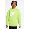 Nike Kids' Sportswear Club Fleece Hoodie In Lemon Twist/white