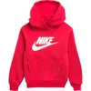 Nike Kids' Sportswear Club Fleece Hoodie In University Red/white