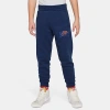 Nike Kids' Sportswear Club Fleece Jogger Pants In Midnight Navy/safety Orange