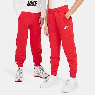 Nike Sportswear Club Fleece Big Kids' Jogger Pants In Red