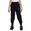 Nike Black Sportswear Phoenix Lounge Pants In Black/black/white