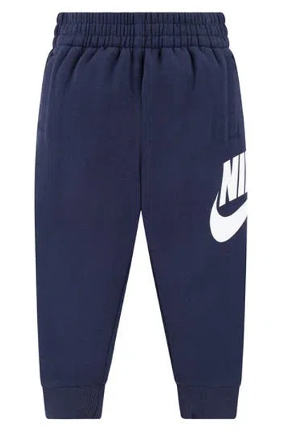Nike Kids' Sportswear Club Fleece Logo Joggers In Midnight Navy