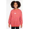 Nike Kids' Sportswear Club Fleece Oversize Crewneck Sweatshirt In Red