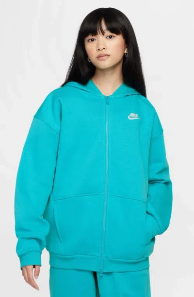 NIKE NIKE KIDS' SPORTSWEAR CLUB FLEECE OVERSIZE FULL-ZIP HOODIE