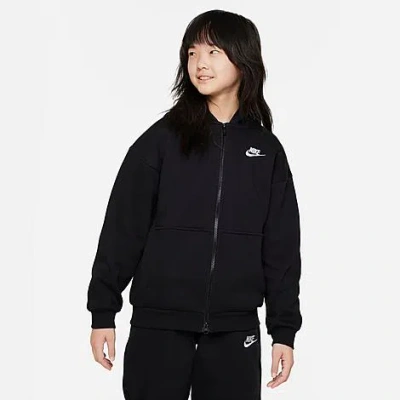 NIKE NIKE KIDS' SPORTSWEAR CLUB FLEECE OVERSIZED FULL-ZIP HOODIE