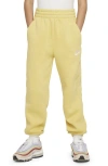 Nike Kids' Sportswear Club Fleece Sweatpants In Saturn Gold/ White