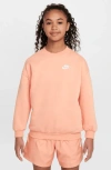 Nike Sportswear Club Fleece Big Kids' Oversized Sweatshirt In Pink