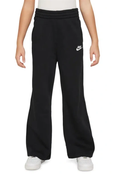 Nike Kids' Sportswear Club Fleece Wide Leg Sweatpants In Black