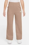 Nike Kids' Sportswear Club Fleece Wide Leg Sweatpants In Brown