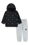 Nike Kids' Sportswear Club Graphic Hoodie & Sweatpants Set In Black