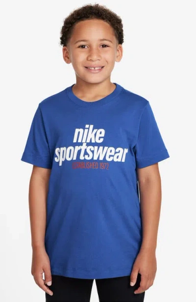 Nike Kids' Sportswear Club Graphic T-shirt In Game Royal