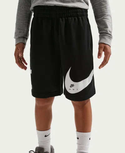 Nike Kids' Sportswear Club Logo Detail Shorts In Black